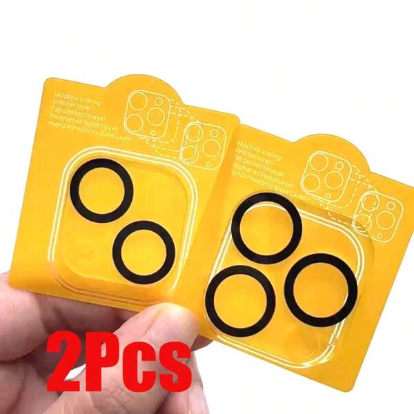 CSDZ 2 paquets de films de protection d'objectif de caméra compatibles avec Apple 15 Pro/15 Pro Max/16 Pro Max/14 Pro/14 Pro Max/12 13 11 Pro /12 13 Mini/11/15/16, film en verre trempé