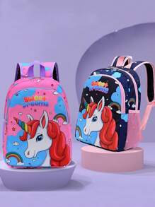 Cute Unicorn Schoolbag, Kawaii Cartoon Schoolbag, Cute Kids Schoolbag Cartoon Unicorn Pattern Schoolbag