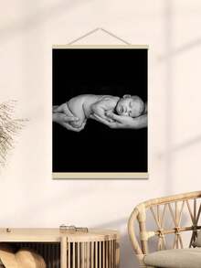 1 pieza Soporte personalizado de marco fijo de lienzo, soporte fijo de madera de alcanfor natural, adecuado para impresiones fotográficas y obras de arte en lienzo, montable en pared, regalo personalizado para bebé, mejor decoración para guardería y guardería infantil - Multicolor - Ver 5