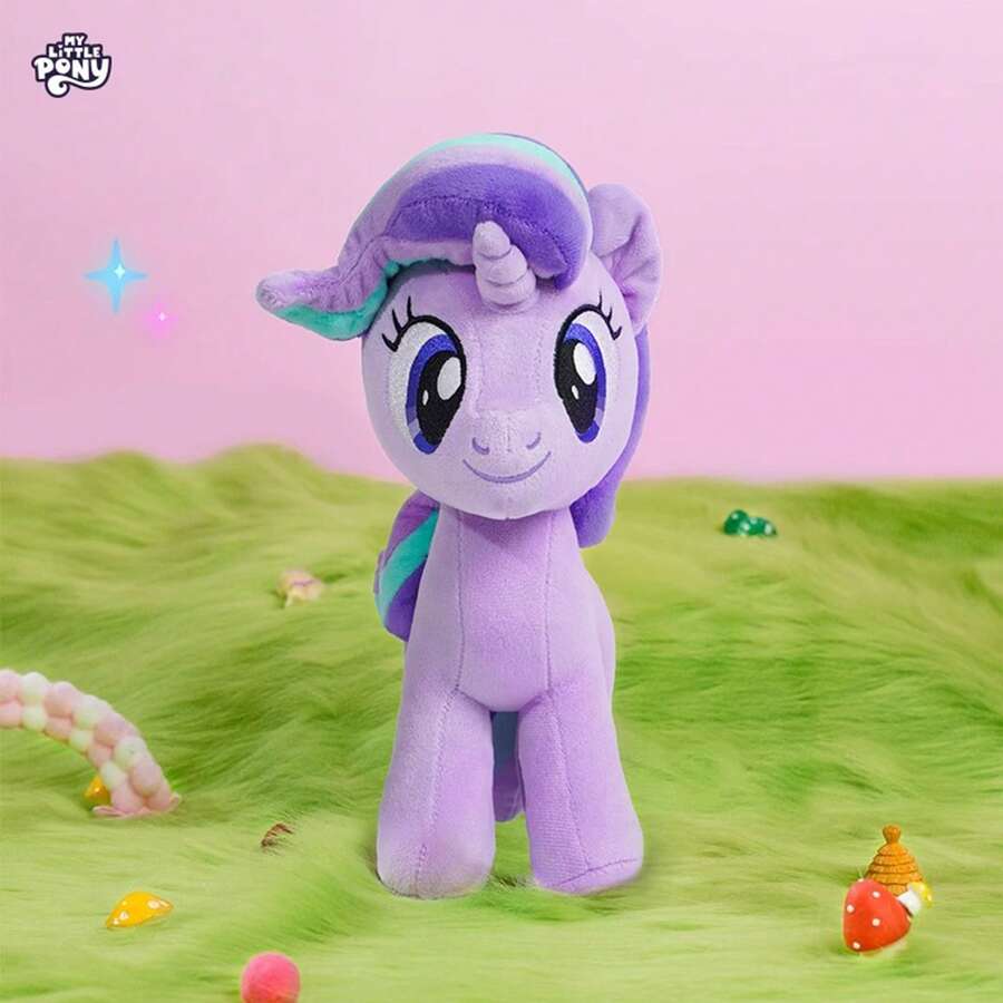 Hasbro 官方正品我的小马驹毛绒动物玩偶 30 厘米动漫卡通软玩具卡哇伊儿童玩具创意礼物送给女孩（星光熠熠）