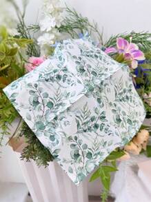 20 piezas/Set, Servilletas de papel desechables con estampado de hojas de eucalipto de 10 pulgadas x 10 pulgadas, papel de seda colorido para fiestas de primavera, bodas, té, restaurantes y cafeterías, decoración de comidas, fabricado con pulpa de madera virgen, artículos para fiestas