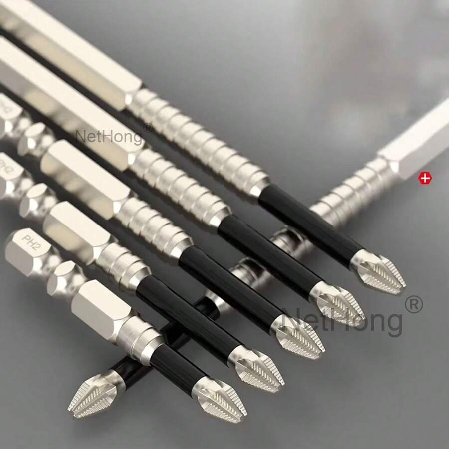 NetHong High Magnetic Screwdriver Drill Bit Set Super Magnetic Position Anti-Slip Kit - Silver D - View 1