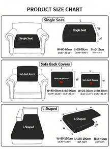 1pc Universal Four Seasons Velvet Jacquard Dust-Proof Sofa Cushion Cover, Pet-Proof Elastic Sofa Cover, Anti-Scratch Solid Color Sofa Slipcover Suitable For L-Shaped And 1/2/3/4-Seat Sofas In Living Room - Dark Grey - View 2