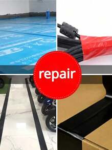 1 Roll /5 M High Adhesive Black Duct Tape For Cushion Repair, Wear Repair Tape, Sofa Repair Subsidy, Motorcycle Seat Self-Adhesive Leather Tape, Strong Adhesive Tape, Suitable For Hotel/Restaurant/Office/Commercial Use.