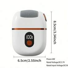 Lima eléctrica recargable para pies, 3 cabezales de molienda reemplazables, cabezal grueso para pulido basto, recargable por USB, portátil y fácil de usar, cuidado de la piel, apto para piel agrietada y seca