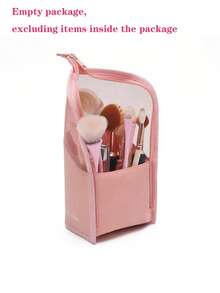 1个多功能3D化妆刷收纳盒，透明PVC防水旅行化妆刷架，适用于收纳化妆刷、眉笔、口红、牙刷和其他洗漱用品。 用途广泛，可用作化妆包、梳妆台收纳盒、化妆包、化妆收纳盒、化妆品收纳盒、化妆包、化妆品整理盒、化妆包、梳妆台配件、化妆包、化妆袋、首饰盒、化妆刷架、化妆刷架、香水收纳盒、化妆包、圣诞礼物、房间装饰。 - 彩色 - 查看 10