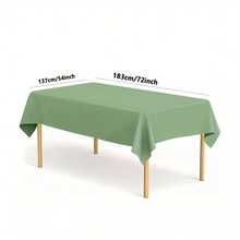 5 طاولات بلاستيكية مستطيلة ذات ألوان خضراء سج للحفلات، أغطية طاولة بلاستيكية بمادة بي إي في إيه قابلة للتخلص منها بمقاس 54 في 72 بوصة لحفلات عيد الميلاد المدرسة المطبخ والمائدة