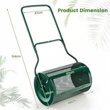 GOFLAME 27 Inch Compost Spreader Peat Moss Spreader With Upgrade U-Shaped Handle - Green - View 2