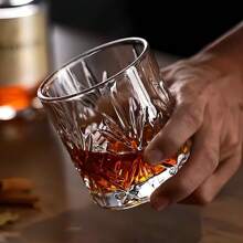 6 Stücke hochwertige Whiskeygläser, 7oz, Gläser für Old Fashioned Cocktails, Vintage Gläserset, Tumbler Gläser, Gläser für eisgekühlte Getränke, geeignet für Bourbon Whiskey, Scotch Whisky, Spirituosen, Wodka, Cocktails, passend für Familien, Bars, Partys, einzigartiges Geschenk für Männer