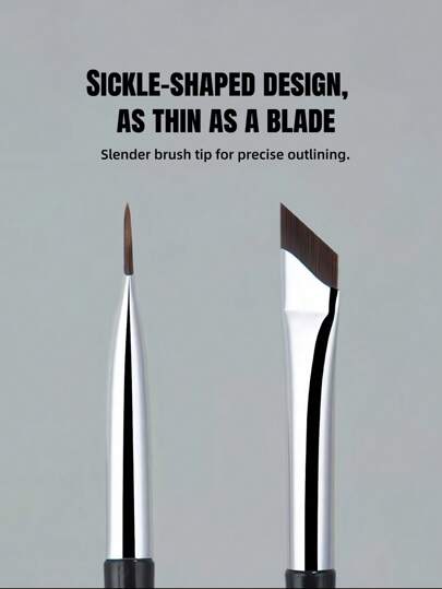 2 Pieces Angled Blade Eyebrow & Eyeliner Brush Set - Precision For Brows, Eyeliner & Under-Eye Highlight, Soft Bristles, Travel-Friendly For Daily & Party Looks (2025 Beauty Essential)