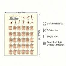 1pc/2pcs 30 Day Wall Pilates Poster Set 10 Essential Exercises! Structured 30 Day Plan. Clear Poses, Timed Routines. Perfect For Home Workouts Build Core Strength, Improve Posture In 30 Days! Combining Pictures And Texts, It's Simple And Easy To Learn. - Multicolor - View 7
