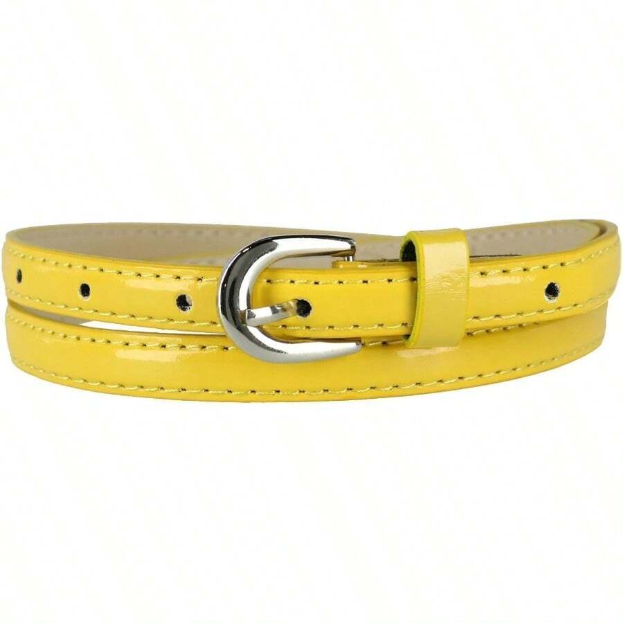 Women's Skinny 1 2 Inch Dr Belt - 黃色 - 查看 1
