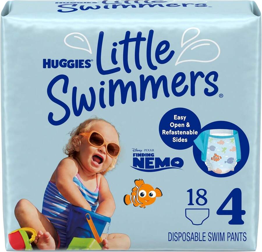 Huggies  Disposable Swim Diapers, Size 5-6 (32+ Lbs), 17 Ct