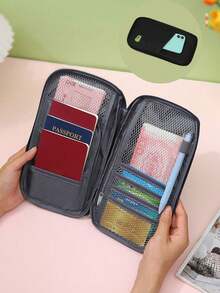 Ví đựng hộ chiếu chống nước, ví đựng hộ chiếu đa năng unisex, túi đựng đồ du lịch di động, thích hợp cho du lịch máy bay, kỳ nghỉ, mùa tựu trường. - Nhiều màu - Xem 6
