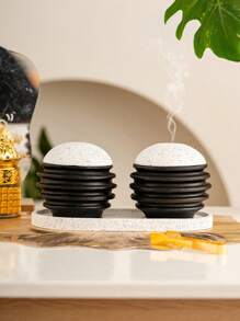 1 Peça Queimador de Incenso Esférico de Resina Manual, Preto, Chocolate, Cor de Café, Estilo Minimalista Moderno, Oriente Médio, Suporte de Incenso Árabe, Decoração Doméstica para Quarto, Sala de Estar, Escritório, Hotel, Festival