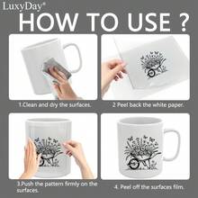 24 件植物爱好者园艺透明转印贴纸，主题为“园丁名言”，艺术贴纸适用于 DIY 家具、玻璃、陶瓷和木制工艺品。LuxyDay 品牌