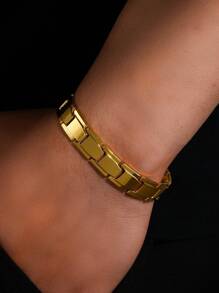 1 pièce Bracelet métallique magnétique à la mode et polyvalent pour hommes