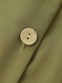 Y2K Women Button-Up Tank Tops Loose Solid Color Lapel V Neck Sleeveless Chiffon Blouse Causal Summer Streetwear - Army Green - View 8