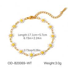 1pc, 18k Golden Plated, Stainless Steel Olive Leaf Bracelet, Classic Luxury Stainless Steel Women's Jewelry, Wedding And Graduation Holiday Gifts - Multicolor - View 13