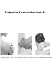 1pc Soft Bristle Shower Brush, Toilet Brush, Back Scrubber, Long Handle Bath Brush, Shower Brush, Nylon Soft Bristle Back Brush, Bathroom Brush, Shower Brush, Long Handle Shower Brush, With Exfoliating Wash Pad, Suitable For Body And Back - Massage And Exfoliate Skin In Bathroom, Personal Care And Cleaning Tool, Bathing Scrubber