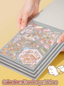 1 Libro con 20 Adesivi di Scene Diverse, Adesivi Carini di Capibara, Adesivi Divertenti di Scarabocchi, Regalo per Amici, per Forniture Scolastiche, Ritorno a Scuola