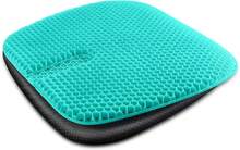 Gel Seat Cushion For Long Sitting, Gel Cushions For Pressure Sores Relief, 18.5x17.3x1.2 Inches Cooling Gel Car Seat Cushion, Seat Cushions For Office Chairs With Breathable Nonslip Cover - 彩色 - 查看 2