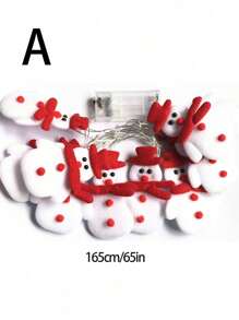 1 set de guirlandes lumineuses de bonhomme de neige de Noël, guirlandes lumineuses du Père Noël, guirlandes lumineuses de décoration d'arbre de Noël et de bonhomme de neige, convient pour la cheminée, l'escalier, la décoration de l'arbre de Noël, la décoration intérieure de fête, l'éclairage intérieur et extérieur