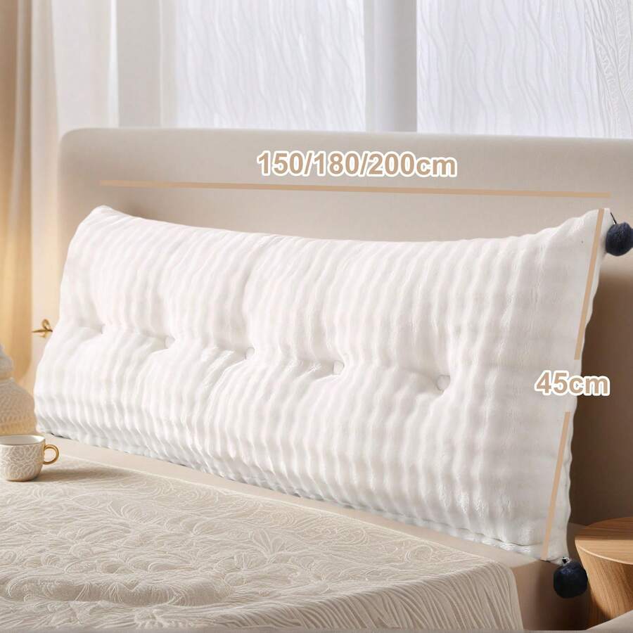Reading Pillow Back Cushion Foam Sofa Cushion, Reading Pillow For Bed, Backrest Cushion With Armrests Neck Roll Back Support For Adults For Comfortable Sitting In Bed & Sofa - Màu be - Xem 1