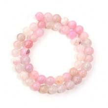 1 pièce de perles d'agate rose poussiéreux naturel, 6 mm/8 mm/10 mm style vintage à la mode fait main pour le DIY, convient pour les bracelets, colliers, bijoux, pendentifs, décorations, accessoires