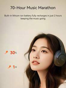 JBL Tune 770NC 智能环境降噪无线耳机，蓝牙 5.3，续航时间长达 70 小时，支持快速充电，轻巧舒适，可折叠设计 - 紫色 - 查看 9