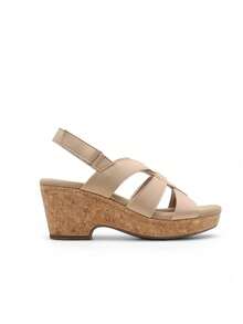 Women's Wedge Sandals Comfortable Open Toe Platform Casual Dressy Cork Summer Dress Shoes - Apricot - View 11