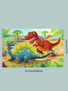 1 PIEZA Rompecabezas de madera infantil con 60 piezas en caja de hierro. Rompecabezas de avión de dibujos animados para la educación temprana de niños de 3 a 6 años. Juguete que ayuda a desarrollar la coordinación mano-ojo, la prensión, la concentración y el pensamiento de los niños. Adecuado para juguetes de rompecabezas de interacción entre padres e hijos. - Multicolor - Ver 4