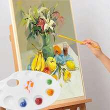 10 vasos de plástico para mezclar, adecuados para preparar, diluir y mezclar pinturas al óleo y acrílicas, y trabajar con barnices. - Blanco - Ver 6