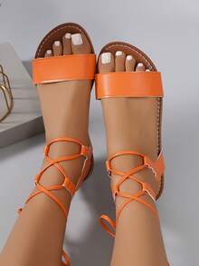 Women's Casual Flat Beach Criss-Cross Strap Flip Flop Sandals