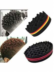 1pc African Curly Hair Care Tool Curly Sponge, Fashionable Sponge Brush, Suitable For Black People To Perm Curly Hair, Hair Tools, Hair Products And Accessories For Barber Salon Beauty Travel Essentials