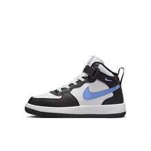 Nike FORCE 1 MID EASYON (PS) High-Top Casual Sports Shoes For Teenagers - Black White Blue - View 1