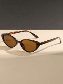 1 Pc Women's Vintage Cat Eye Style Fashion Glasses , Versatile For Street Photography, Party, Daily Wear Preppy Style For Back To School Square Shape - 彩色 - 查看 2