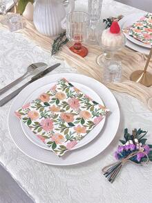 20 st/set engångsservetter med vårtryck, akvarellblommor, 13x13 tum, dekorativa pappersservetter för bröllop, födelsedag, tebjudning, picknick, restaurang, café, festporslin, gjorda av trämassa, festtillbehör - Multifärgad - Visa 8