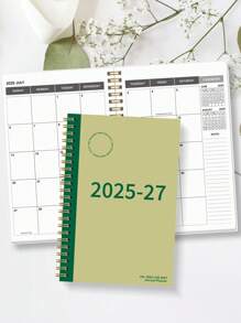 BUBU 1 pieza Planificador de calendario de 52 semanas + Pegatinas de índice. Este cuaderno espiral semanal y diario es un planificador de citas de 52 semanas que mejora la productividad, suministros de oficina, calendario para adultos y organizador personal, útiles escolares
