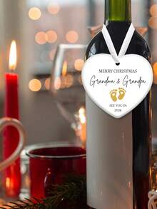 Soon To Be Grandma And Grandpa 2026, Ceramic Expecting Baby Ornament, Pregnancy Announcement Gift For Family, Ceramic Christmas Expecting Baby Ornament, Merry Christmas Coming Soon See You In 2026, Best Gift For Expectant Grandparents Home Decor Christmas Decorations Room Decor