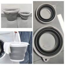 1pc Foldable Bucket, Portable Water Bucket, Collapsible Car Wash Bucket, Outdoor Camping Fishing Travel Water Bucket, Washing Bucket, Easy Storage, Cleaning Supplies, Small Household Tool (Random Color And Style)