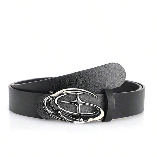 حزام جلد PU مجوف عصري من طراز Y2K للرجال - إكسسوار لهدايا أو أسلوب شخصي في الصيف والمدرسة والخريف وعيد الهالوين والخريف-الشتاء، مناسب للمراهقين والشباب والرجال، للاستخدام اليومي والخارجي والرياضي والعطلات والتخرج والأعياد