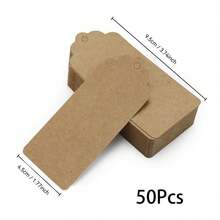 10-300pcs Blank Kraft Paper Tags, DIY Handmade Heart Hollow Gift Tags With Jute Twine, Suitable For Wedding Party Decoration, Candy Box Packaging, Gift Tags, Message Cards - Multicolor - View 15
