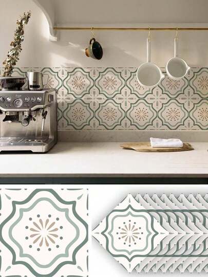 OUTANA 10张简约PVC家居装饰防水自粘墙纸，防水、防潮、防油，适用于客厅、厨房、卧室、浴室、浴室瓷砖、厨房地砖、防溅板、办公室及家具等场所。防水自粘乙烯基地板，可用于房间装饰和墙面涂漆。