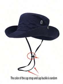 Outdoor Wide Brim Sun Hat, Breathable Hiking Cap, Unisex Sun Protection Hat, Anti-UV Couple Hats - A - View 7