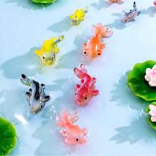 10pcs/20pcs Realistic Koi Fish Models, Multi-Colored Mini Fake Goldfish, Handmade DIY Toy For Miniature Landscape, Aquarium Decor, Bring Good Luck, Perfect Accessory For Miniature Garden, Dollhouse, Terrarium - Multicolor - View 11