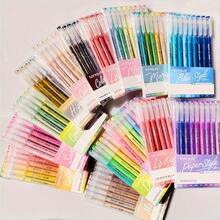 36/162/168pcs Languo Classic Hand Account Gel Pens Set,  Large Capacity Hand Account Pens, Painting Pen, Note Fluorescent Pen, Highlighter Pen, Suitable For Office, Painting, Graffiti School Stationery Art Supplies - 彩色 - 查看 3