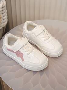 Fashionable Unisex Casual Hook And Loop Children's Sports Shoes For Boys And Girls, Whiteboard Shoes, Very Suitable For Back To School Season