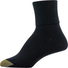 Calcetines de seis piezas con puño giratorio para mujeres - Negro (6 pares) - Ver 3