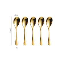 5pcs/10pcsExtra Small 304 Stainless Steel Spoon, Coffee Spoon, Seasoning Spoon, Salt Spoon, Medicinal Powder Spoon, Seasoning Spoon, Ice Cream Spoon